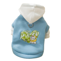 HKM-4756925 Cute Cartoon Dog Hoodie with Drawstring and Hood for Small and Medium Pets