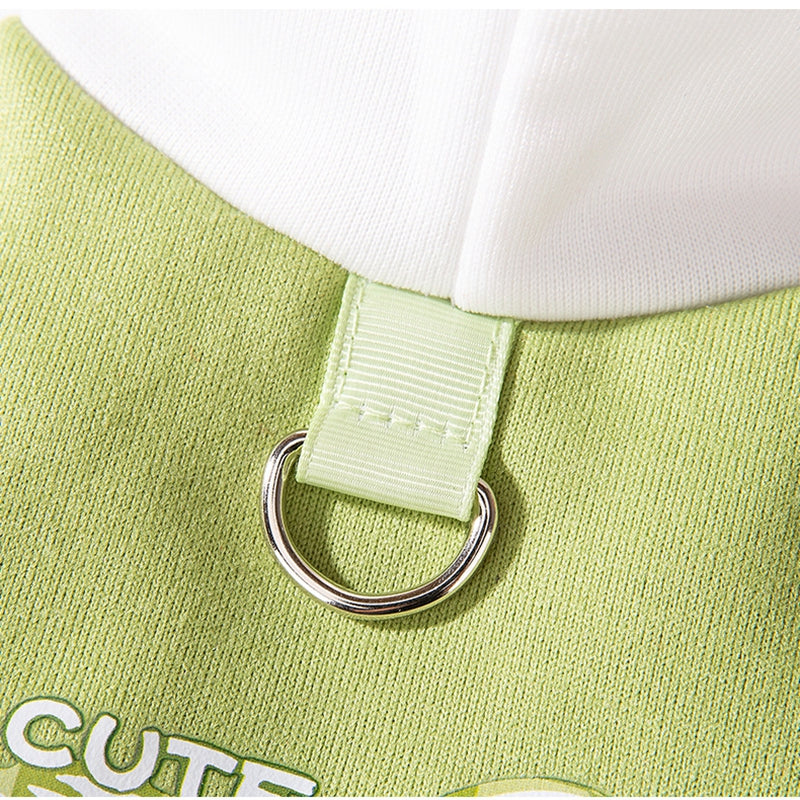 HKM-4756925 Cute Cartoon Dog Hoodie with Drawstring and Hood for Small and Medium Pets