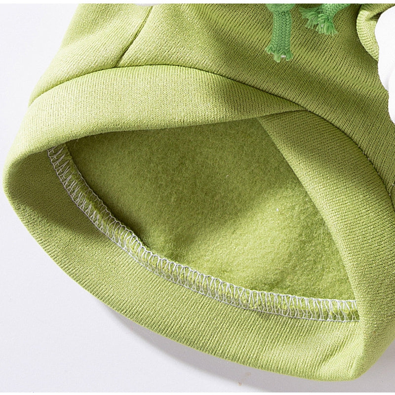 HKM-4756925 Cute Cartoon Dog Hoodie with Drawstring and Hood for Small and Medium Pets