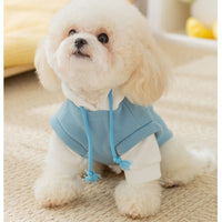 HKM-4756925 Cute Cartoon Dog Hoodie with Drawstring and Hood for Small and Medium Pets