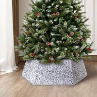 HKM-475795 Sequin Christmas Tree Skirt in Gold, Silver, and Red Paillette Designs