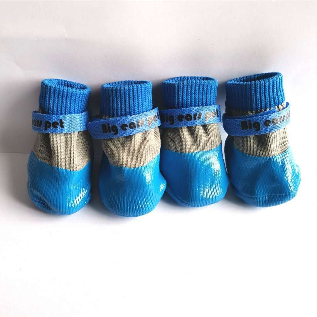 HKM-4758973 Pet Dog Waterproof Non-Slip Shoe Covers - Soft Bottom Anti-Scratch Protection for Small to Medium Dogs