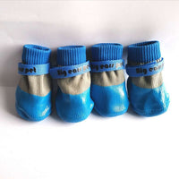 HKM-4758973 Pet Dog Waterproof Non-Slip Shoe Covers - Soft Bottom Anti-Scratch Protection for Small to Medium Dogs