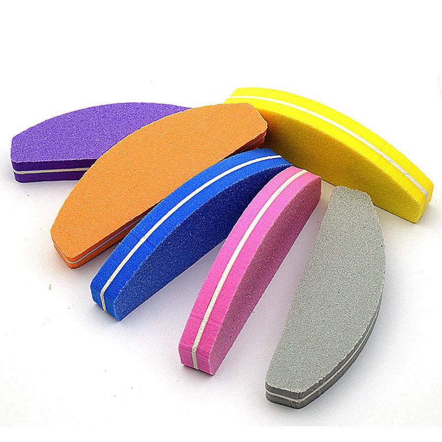 HKM-475987 High Elastic Half-Moon Sponge Polishing Tool for Nail Care
