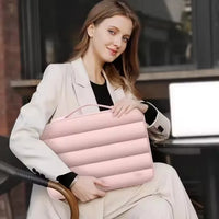 HKM-476051 Quilted Laptop Sleeve for 13-15 Inch Devices - Waterproof Portable Carrying Case