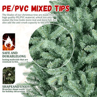 HKM-476115 Premium 7.5ft Artificial Christmas Tree with Blue Green Tint and Mixed Branch Tips