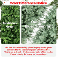 HKM-476115 Premium 7.5ft Artificial Christmas Tree with Blue Green Tint and Mixed Branch Tips