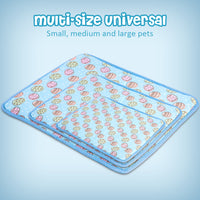 HKM-4762173 Cooling Pet Mat for Dogs and Cats - Portable Ice Blanket for Summer Use, Cotton Material in Blue and Pink