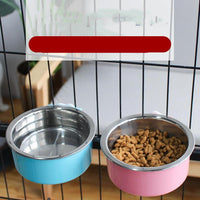 HKM-4762301 Hanging Stainless Steel Dog and Cat Bowl with Anti-Tipping Design - Available in Small and Large Sizes