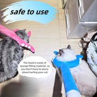 HKM-4765373 Interactive Plush Cat Wand Toy for Indoor Cats – Fun and Engaging Pet Play Instrument