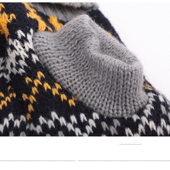 HKM-4765885 Multi-Color Knitting Cat Sweater in Various Patterns for Casual Wear
