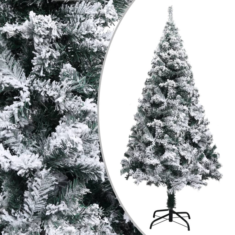 HKM-476627 Snow-Covered Artificial Christmas Tree, 150 cm PVC with Metal Stand