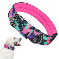 HKM-4767677 Adjustable Nylon Dog Collar with 5-Speed Size Options in Various Colors