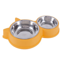 HKM-4768061 Automatic Double Bowl Pet Water Dispenser - Cat Ear Design in Pink, Blue, Yellow, and Green