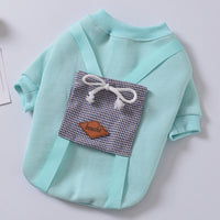 HKM-4768445 Casual Hooded Sweater with Pockets for Dogs in Light Blue, Navy Blue, and Pink