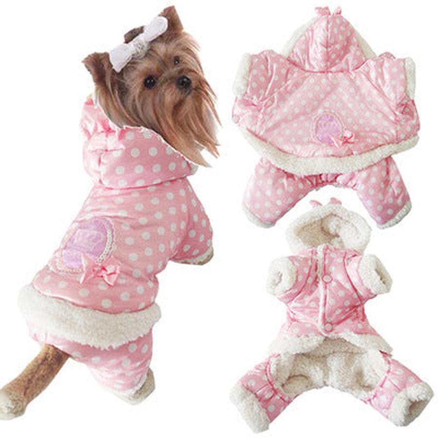 HKM-476883 Cotton Polka Dot Dog Jacket - Windbreaker Style for All Sizes
