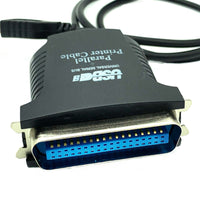 HKM-476883 USB to 1284 Parallel Printer Cable, 0.8M Black Plug and Play Solution for Printer Connectivity