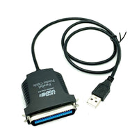 HKM-476883 USB to 1284 Parallel Printer Cable, 0.8M Black Plug and Play Solution for Printer Connectivity