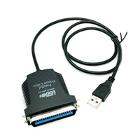 HKM-476883 USB to 1284 Parallel Printer Cable, 0.8M Black Plug and Play Solution for Printer Connectivity