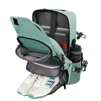 HKM-476883 Waterproof 17 Inch Laptop Backpack with Shoe Compartment and USB Charging Port