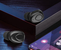 HKM-477011 Wireless In-Ear Bluetooth Headset with Voice Control and Multi-Point Connection - Black and White Options