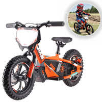 HKM-477075 Electric No-Pedal 12-Inch Balance Bike for Kids Aged 3-8 with Steel Fork and Disc Brake