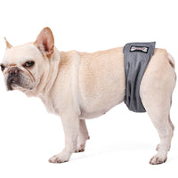 HKM-4771517 Men's Graphene Dog Diaper Bellyband - Comfortable, Casual Design in Black and Gray, Sizes XS-2XL