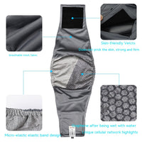 HKM-4771517 Men's Graphene Dog Diaper Bellyband - Comfortable, Casual Design in Black and Gray, Sizes XS-2XL
