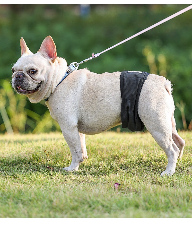 HKM-4771517 Men's Graphene Dog Diaper Bellyband - Comfortable, Casual Design in Black and Gray, Sizes XS-2XL
