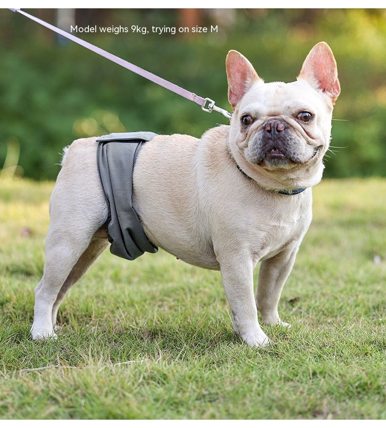 HKM-4771517 Men's Graphene Dog Diaper Bellyband - Comfortable, Casual Design in Black and Gray, Sizes XS-2XL