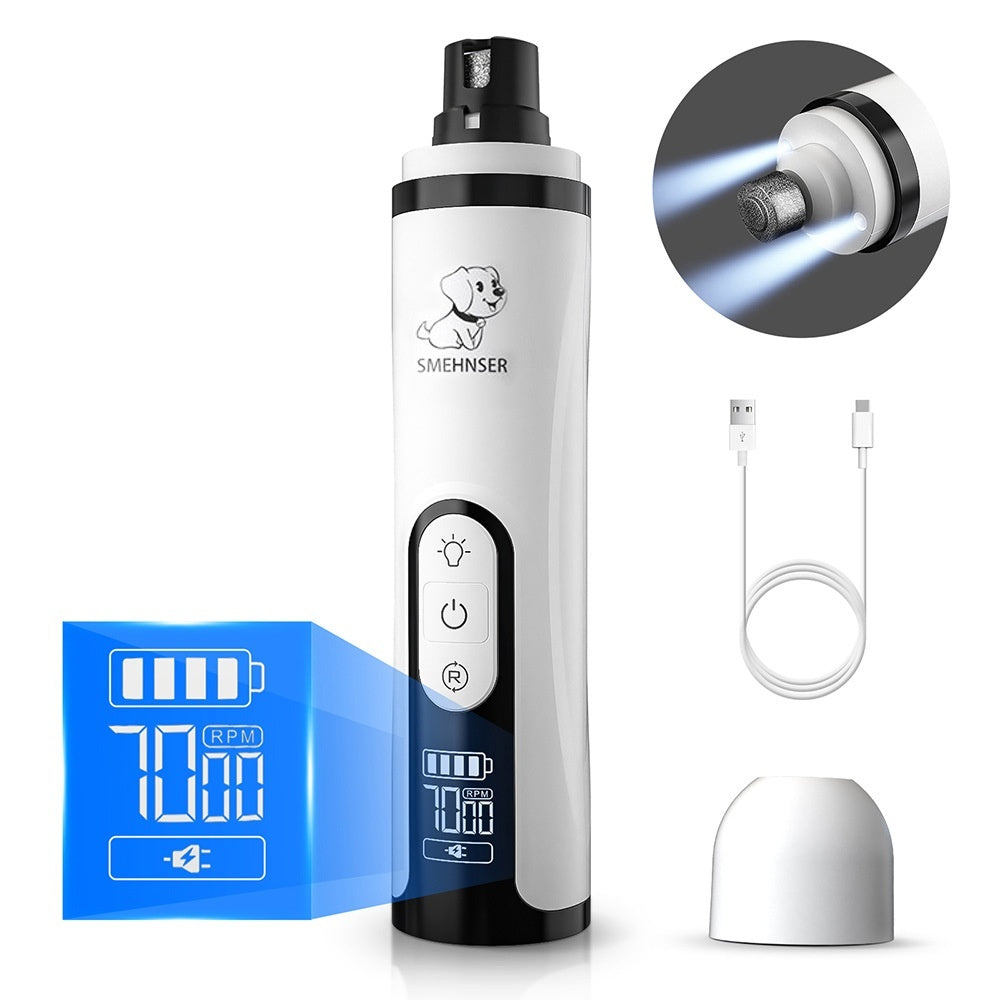 HKM-4771645 3-Speed LED Electric Nail Trimming Device for Dogs with Dust Collection