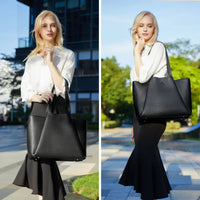 HKM-477203 Luxury Leather Crossbody Tote Bag for Women - Versatile Laptop Handbag
