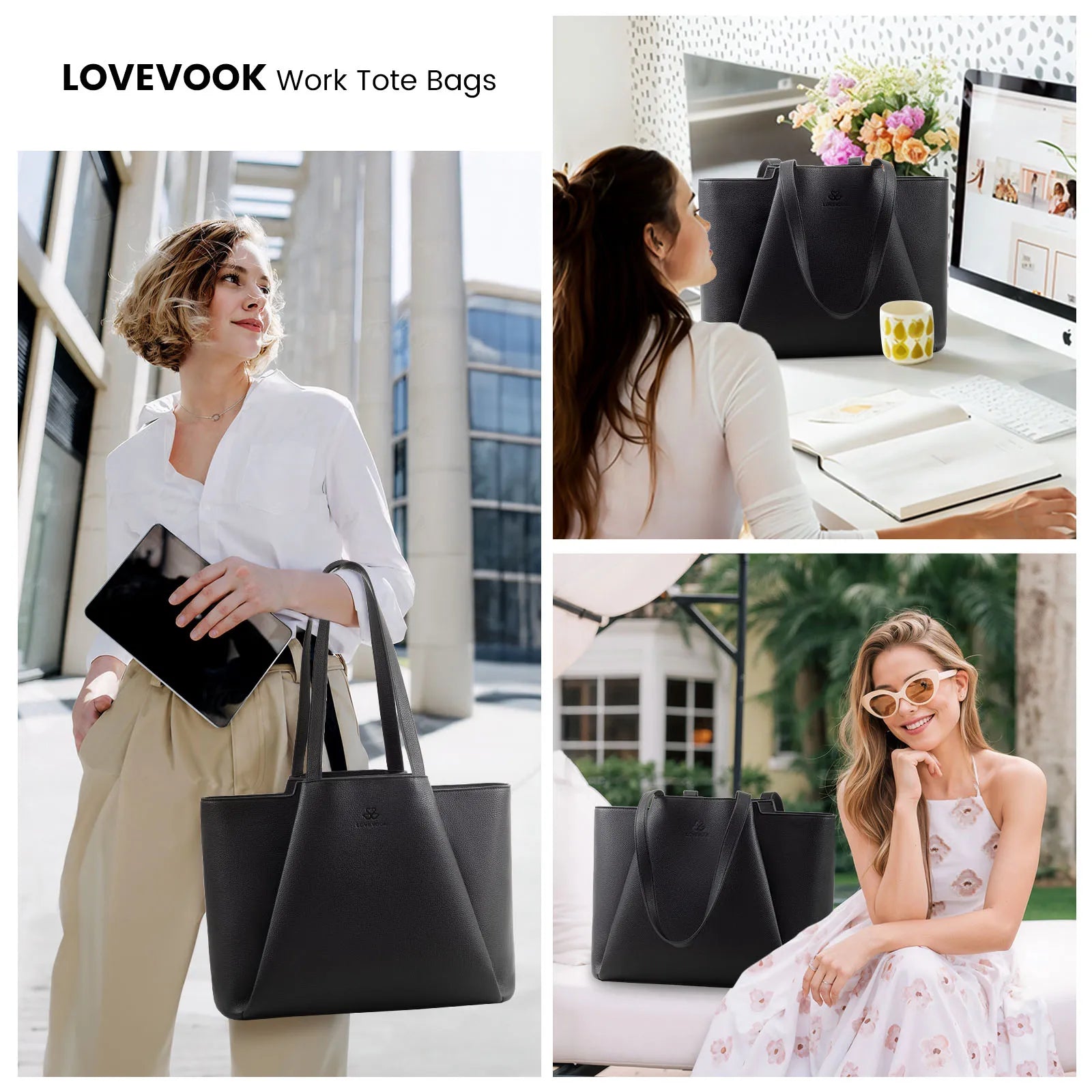 HKM-477203 Luxury Leather Crossbody Tote Bag for Women - Versatile Laptop Handbag