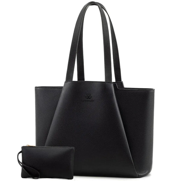 HKM-477203 Luxury Leather Crossbody Tote Bag for Women - Versatile Laptop Handbag