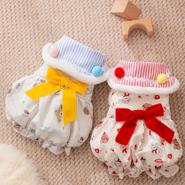 HKM-4772413 Cozy Autumn and Winter Pet Apparel for Small Dogs and Cats: Warm Skirts and Stylish Outdoor Wear