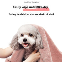 HKM-4773309 Quick-Drying Dog Bath Towel in Pink and Gray, Multiple Sizes Available