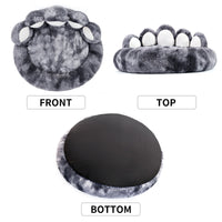 HKM-4773693 Hand-Shaped Dark Gray Dog Cushion with Tie-Dye Design