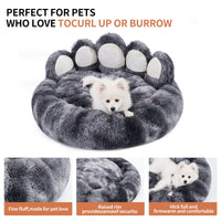 HKM-4773693 Hand-Shaped Dark Gray Dog Cushion with Tie-Dye Design