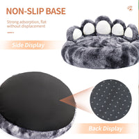 HKM-4773693 Hand-Shaped Dark Gray Dog Cushion with Tie-Dye Design