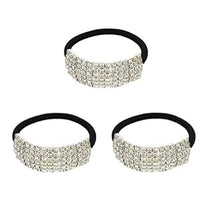 HKM-477395 Rhinestone Crystal Fashion Hairpin Headdress - Set of 3 Hair Rings