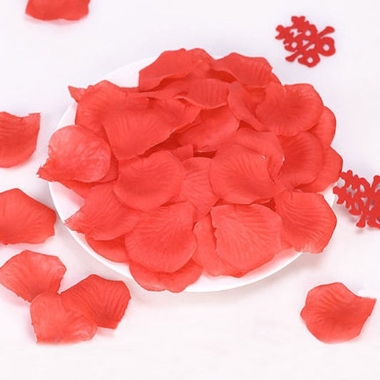 HKM-477651 Silk Rose Petals for Romantic Proposals - Available in Various Colors and Pack Sizes
