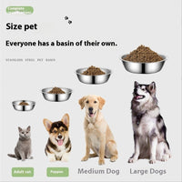 HKM-4777405 Stainless Steel Pet Bowl - Non-slip Easy to Clean Dog Feeder in Various Sizes