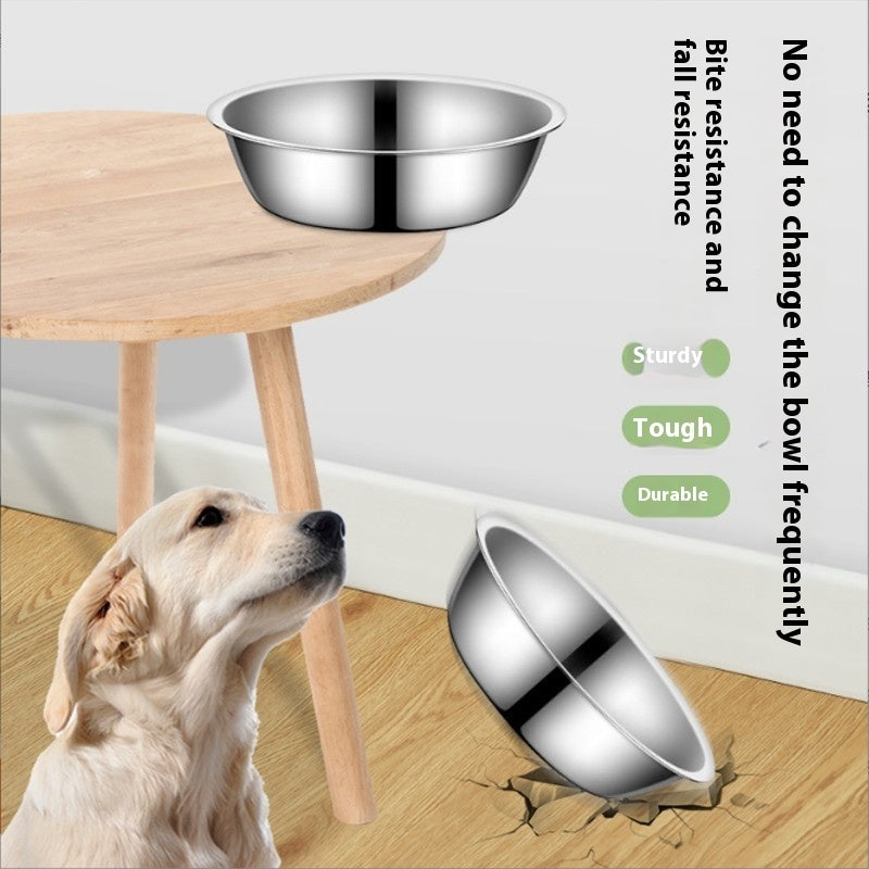 HKM-4777405 Stainless Steel Pet Bowl - Non-slip Easy to Clean Dog Feeder in Various Sizes