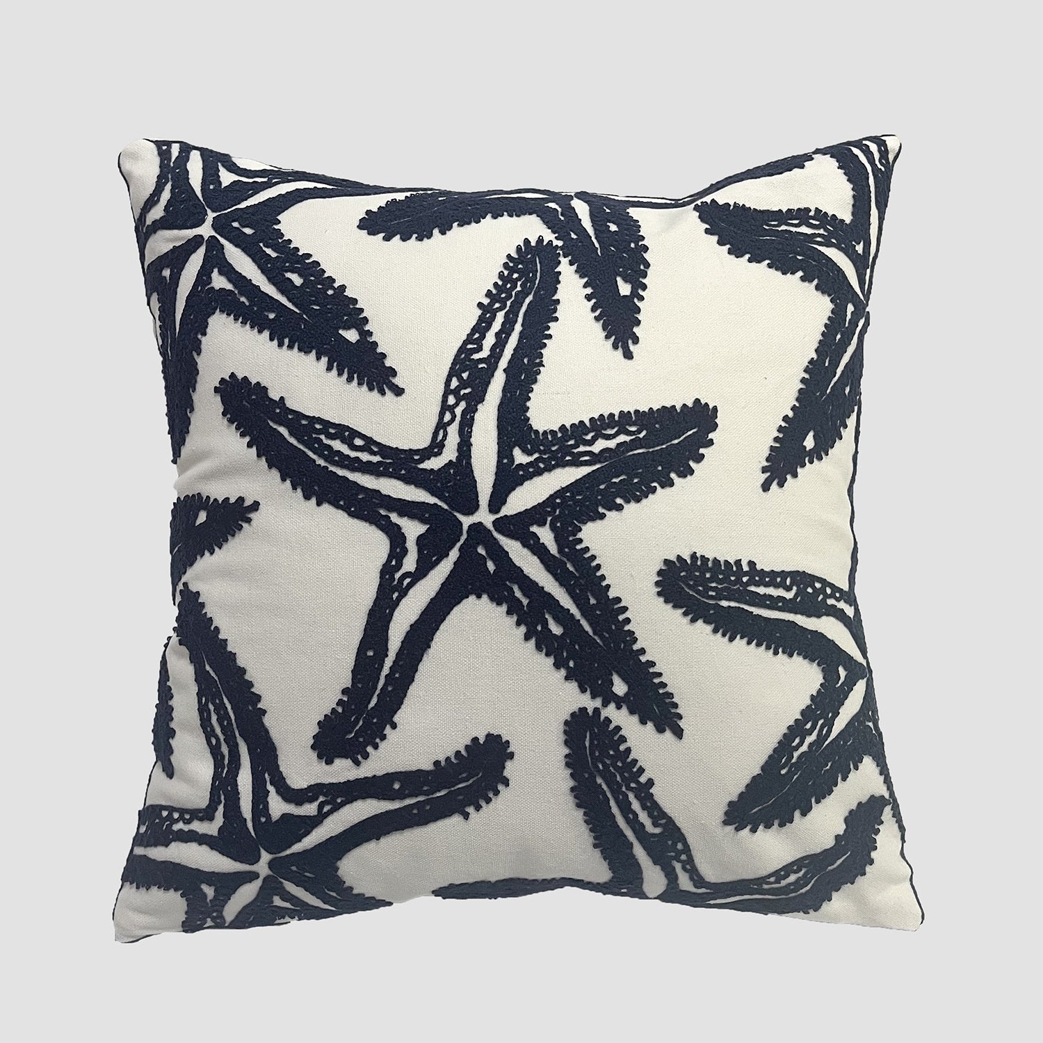 HKM-477779 European and American Style Ocean Embroidery Pillow Cover, 45x45cm, Polyester, Solid Color
