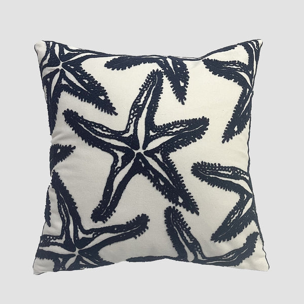 HKM-477779 European and American Style Ocean Embroidery Pillow Cover, 45x45cm, Polyester, Solid Color
