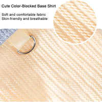 HKM-4778173 Color-Block T-Shirt for Small & Medium Dogs with Bow Tie Design - Cozy & Stylish Pet Apparel