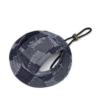 HKM-4778429 Dog Sun-Proof Bucket Hat - Geometry Pattern in Black, Dark Blue, Smalt, and Light Blue - Cotton, Multiple Sizes Available