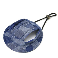 HKM-4778429 Dog Sun-Proof Bucket Hat - Geometry Pattern in Black, Dark Blue, Smalt, and Light Blue - Cotton, Multiple Sizes Available