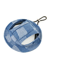 HKM-4778429 Dog Sun-Proof Bucket Hat - Geometry Pattern in Black, Dark Blue, Smalt, and Light Blue - Cotton, Multiple Sizes Available