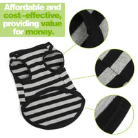 HKM-4779197 Cotton Striped Summer Vest for Dogs - Lightweight and Casual Pet Clothing